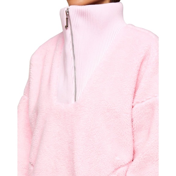 NWT JUICY COUTURE Pink Sherpa Pullover Jacket Coat - Picture 3 of 8